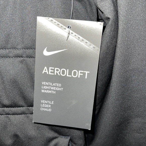 SOLD NIKE AEROLOFT GOLF Black Jacket Lightweight Warmth NWT $250. - Picture 8 of 9